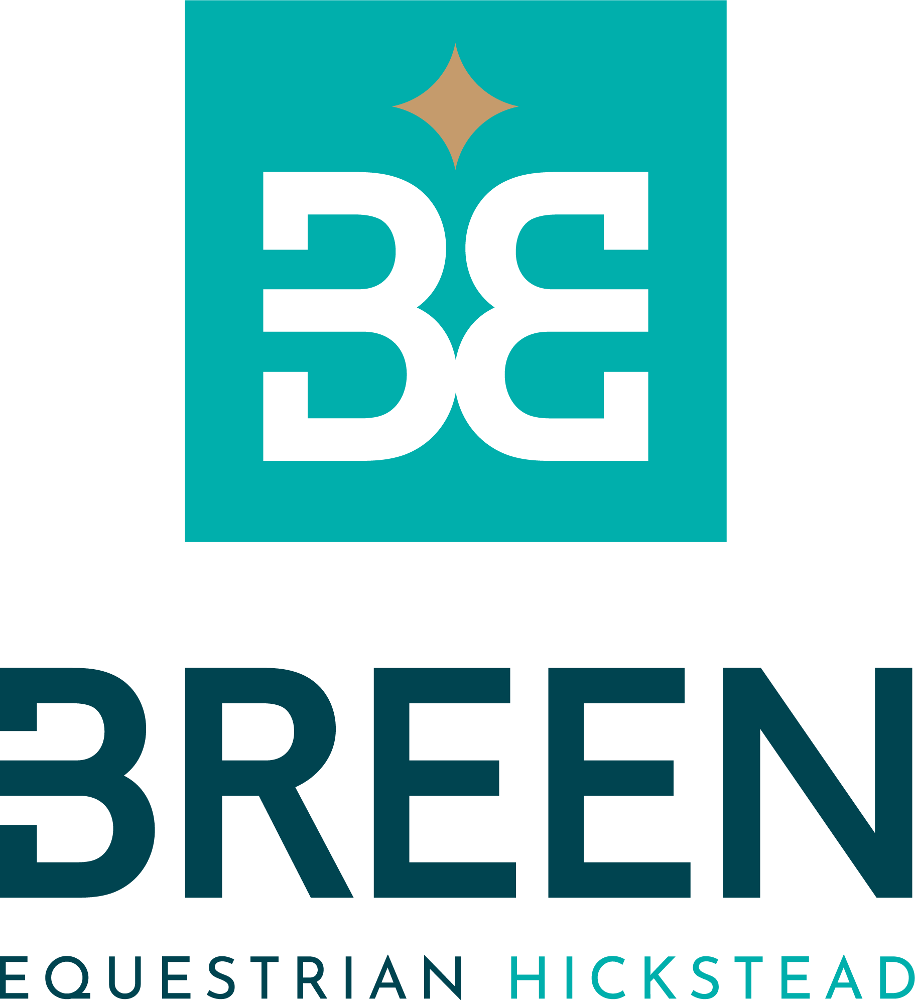 BREEN EQUESTRIAN HICKSTEAD LOGO + TIFFANY SQUARE PENTLAND GREEN TEXT RGB